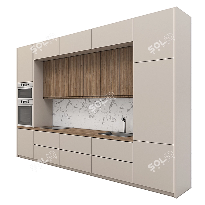 Modern Kitchen Set | 3D Model 3D model image 3