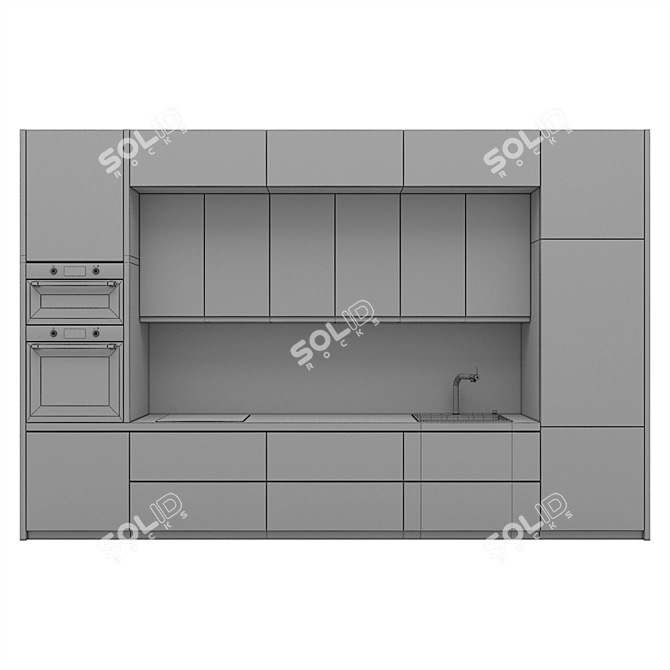 Modern Kitchen Set | 3D Model 3D model image 5