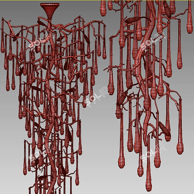 Elegant Serip Chandelier 3D model image 3