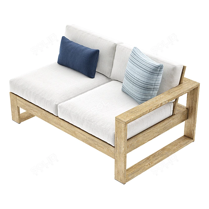 West Elm Portside Outdoor Chaise 3D model image 3