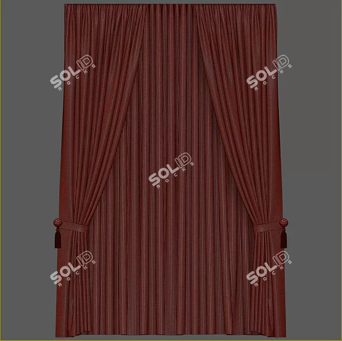 Modernized Curtain 615 3D model image 4