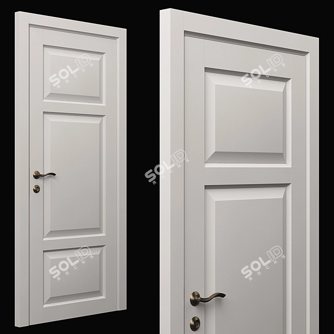 Modern Elegance 6 Door Set 3D model image 1