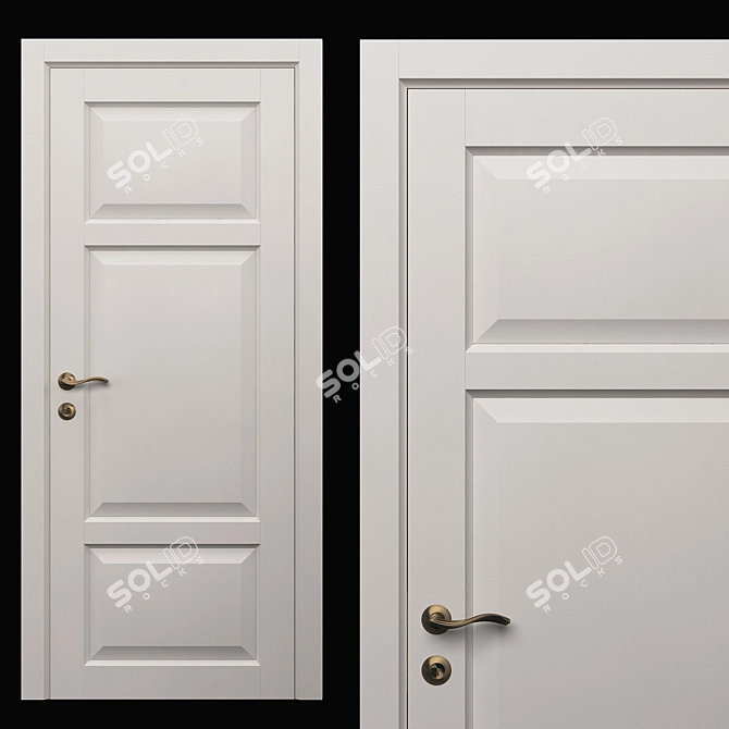 Modern Elegance 6 Door Set 3D model image 2