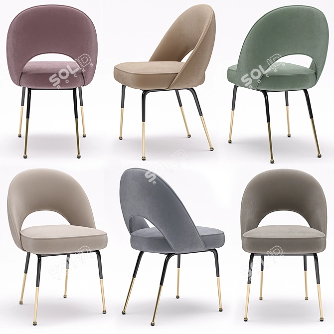 Tosconova Fifty Galvanic Chair: Sleek and Stylish Seating 3D model image 1