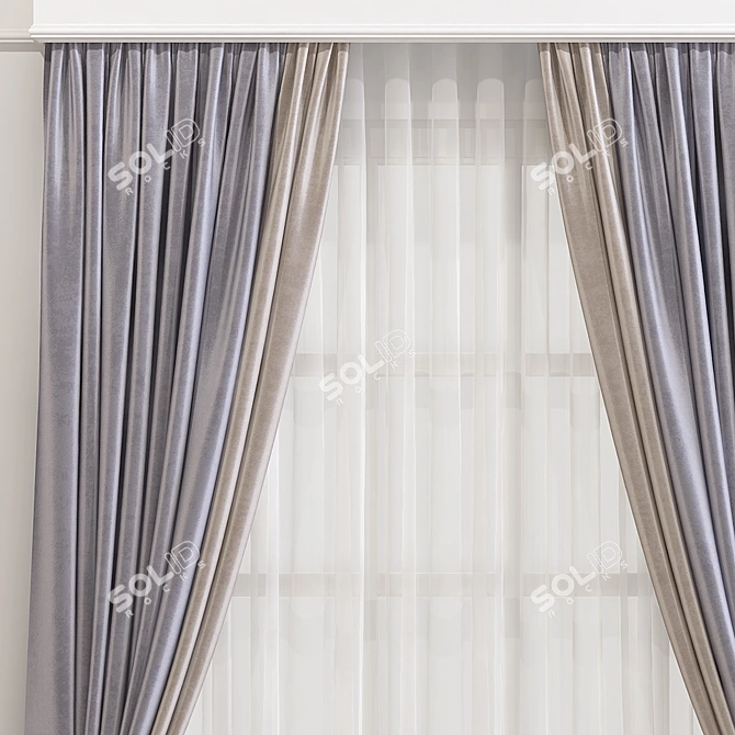 Elegant Drapery 626 3D model image 3