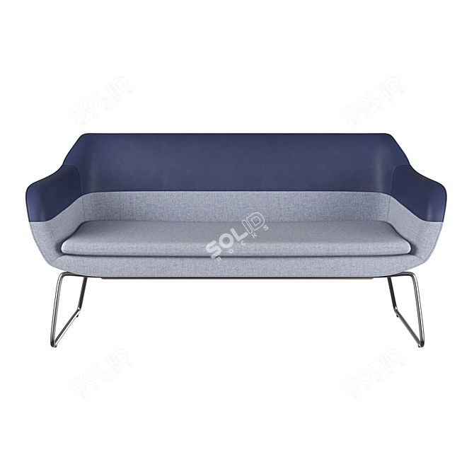 Crona Lounge: High-Back Upholstered Sofa 3D model image 2