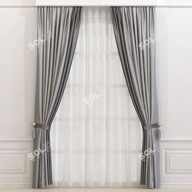 Revamped Curtain 627 3D model image 1