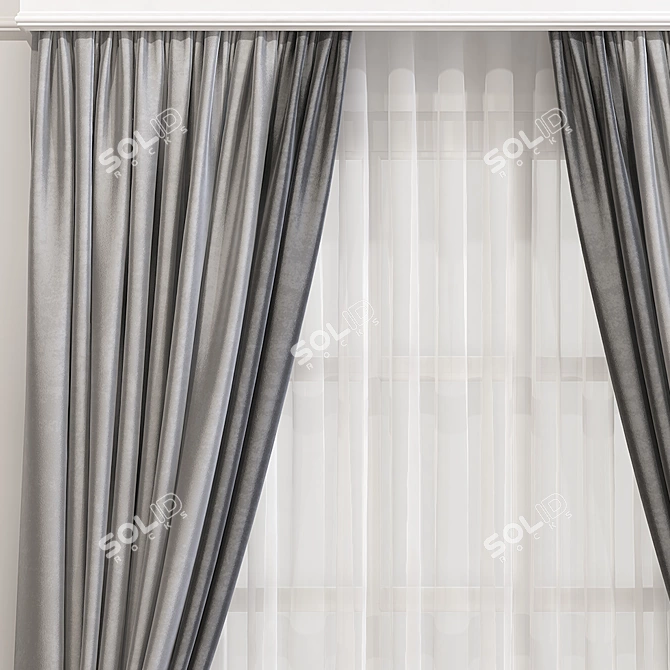 Revamped Curtain 627 3D model image 3