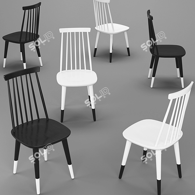 Modern Dining Chair Set 2013 3D model image 4