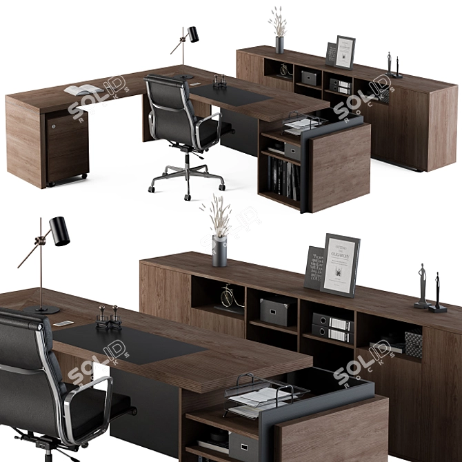 Executive Workspace Collection 3D model image 1