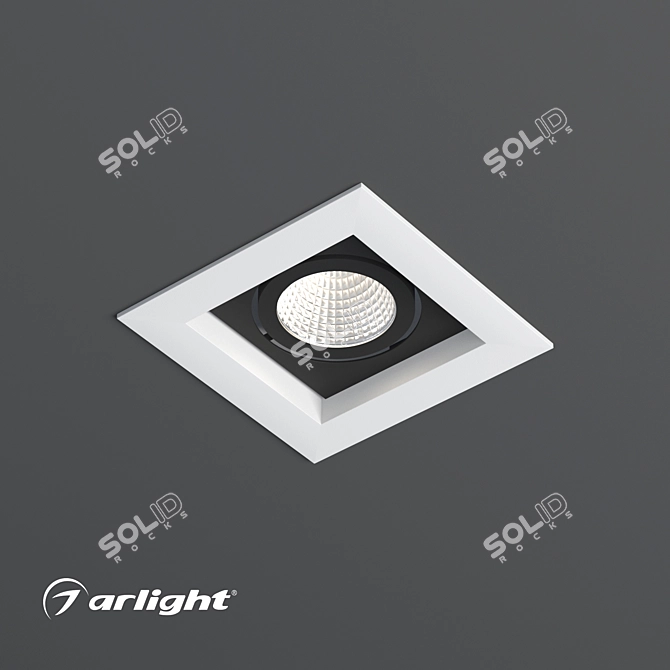 Adjustable Accent LED Recessed Luminaire 3D model image 1