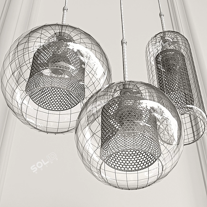 Sleek Catch F Design Lamp 3D model image 4