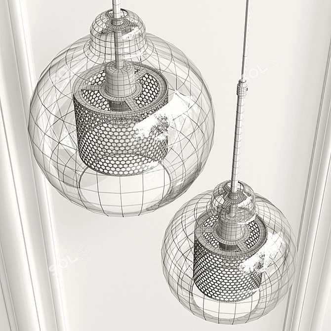 Sleek Catch F Design Lamp 3D model image 5