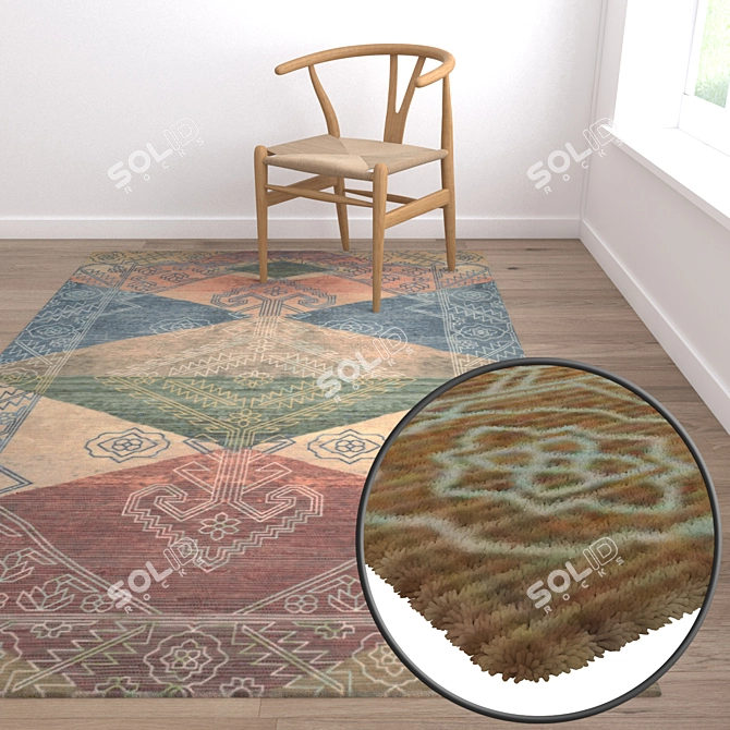 Luxury Carpet Set: High-Quality Textures 3D model image 5