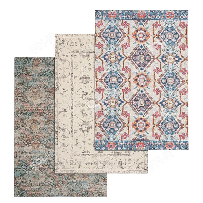 Luxury Carpet Set: High-Quality Textures, Multiple Variants 3D model image 1