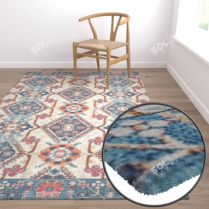 Luxury Carpet Set: High-Quality Textures, Multiple Variants 3D model image 5