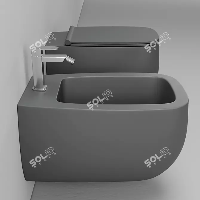 Alice Ceramica NUR Wall Hung Toilet 3D model image 3