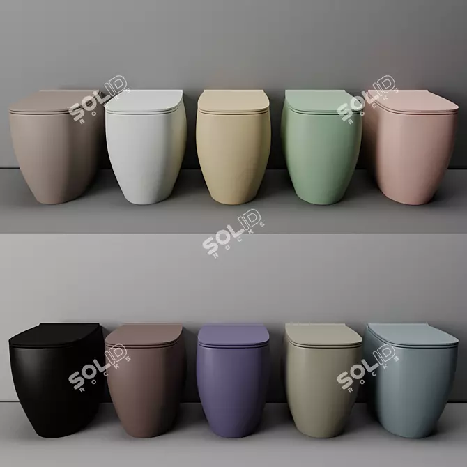 Alice Ceramica NUR Wall Hung Toilet 3D model image 4