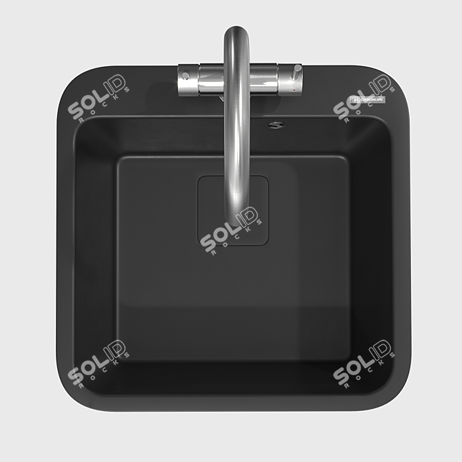 Omoikiri Tasogare-51-BL: Stylish Inset Sink & Faucet Bundle 3D model image 3