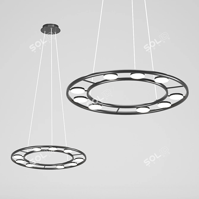 Modern Fad Pendant Light: Elegant and Stylish 3D model image 1