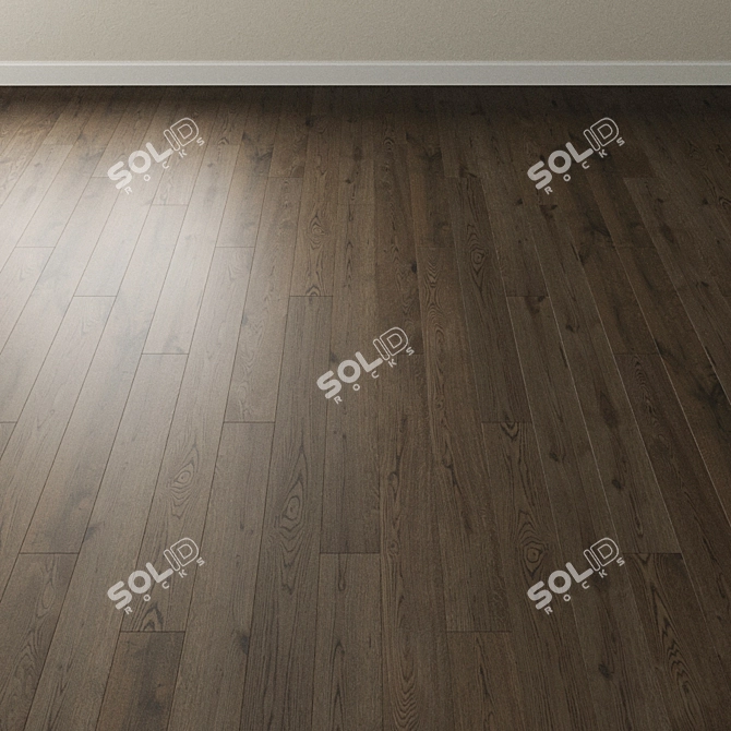 Marseille Gray Oak Parquet: Artistry & Craftsmanship 3D model image 2