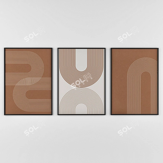 Elegant Modern Wall Decor 3D model image 1