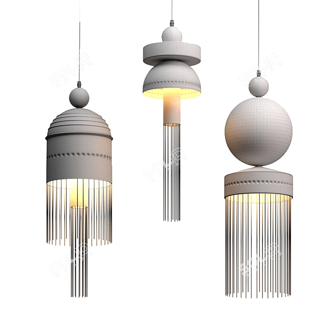 Modern Hanging Lamp 3D model image 2