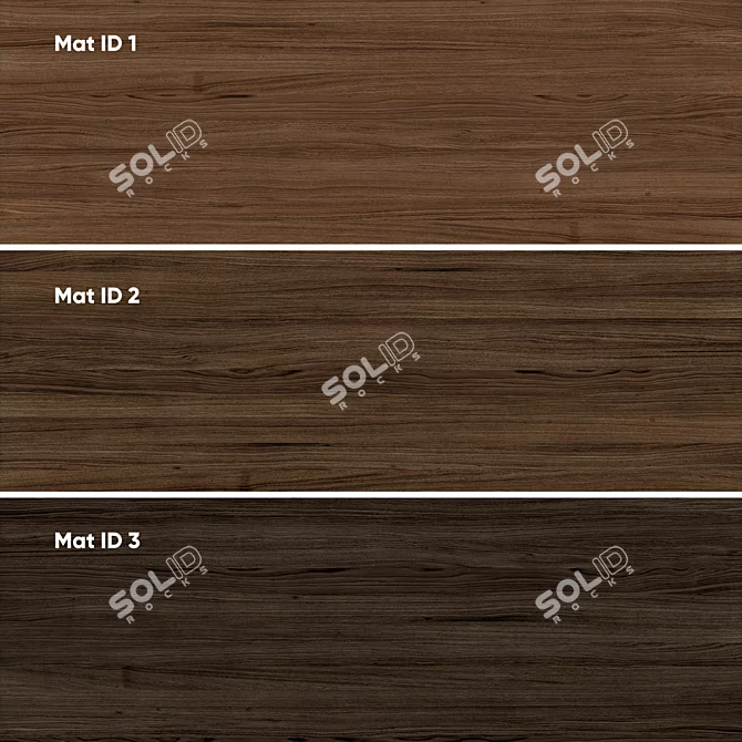 Sleek Wood and Stone Media Cabinet 3D model image 3