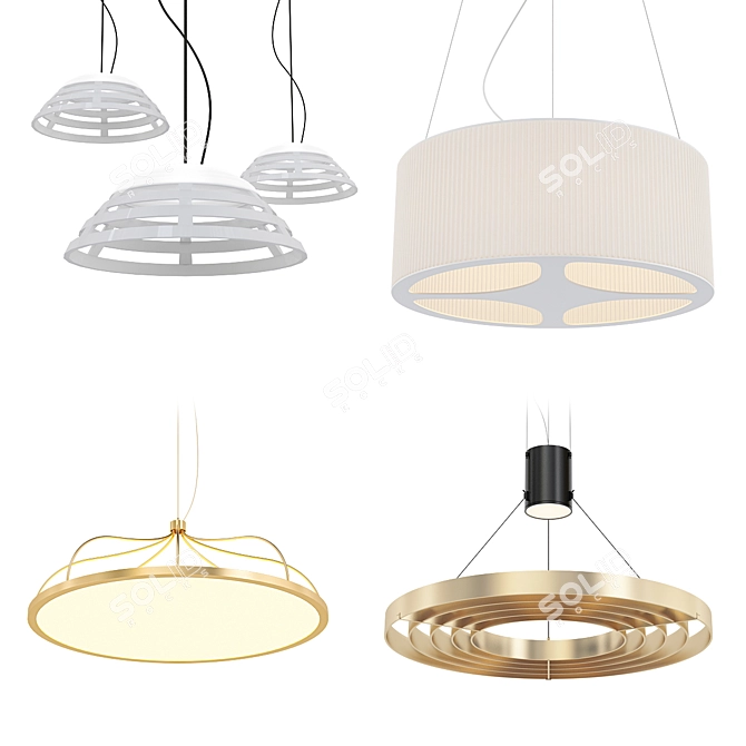 Modern Chandelier Collection 3D model image 1