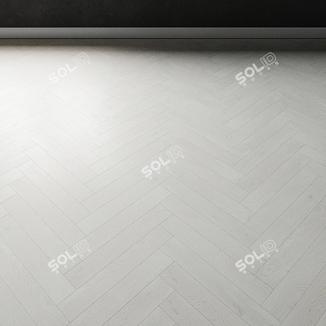 Crystal White Oak Parquet: Bleached Beauty 3D model image 4