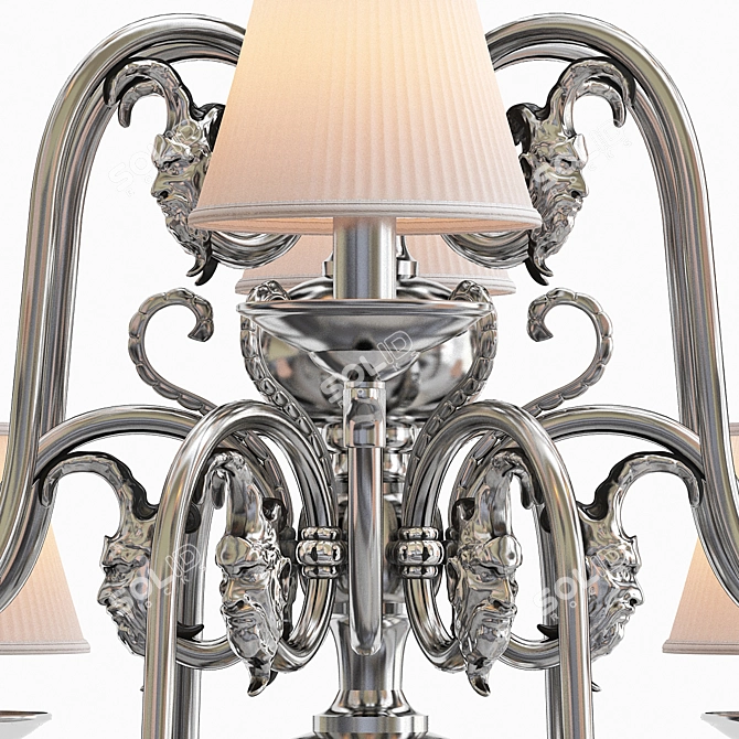 Elegant Eichholtz La Chapelle Silver Chandelier 3D model image 2