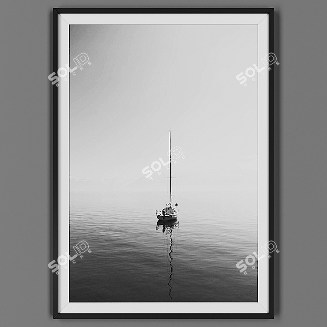 Black Framed Picture: 00032-30 3D model image 1