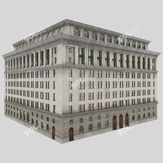 Vintage Architectural Gem 3D model image 1