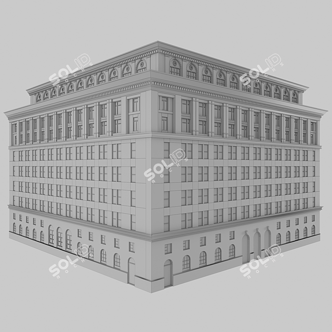 Vintage Architectural Gem 3D model image 4