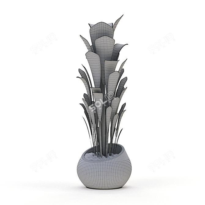 Green Oasis: Indoor Plant Collection 3D model image 5