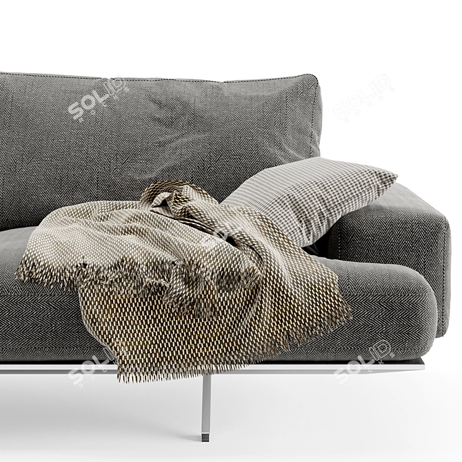 Desiree Platz Sofa: Stylish 3D Model 3D model image 3