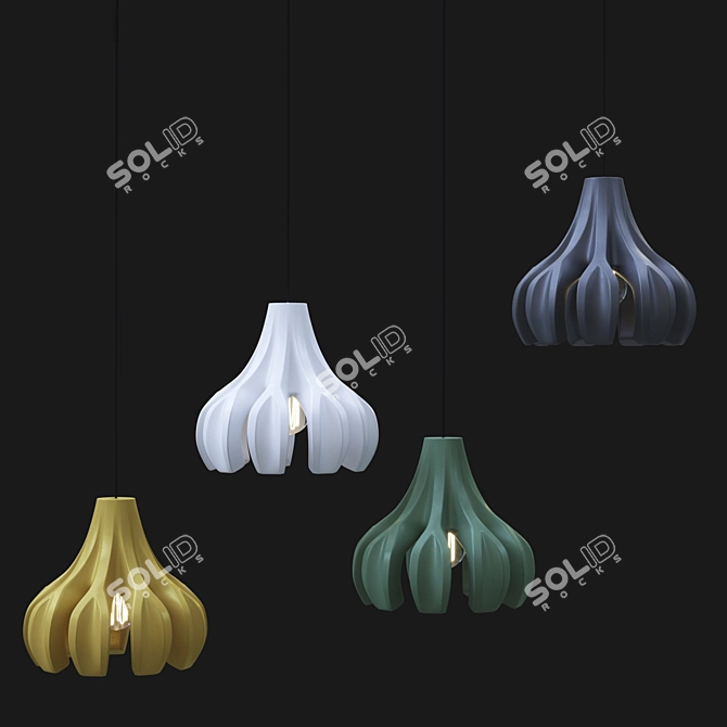 Colorful Pendant Lamp Collection: Java 3D model image 1