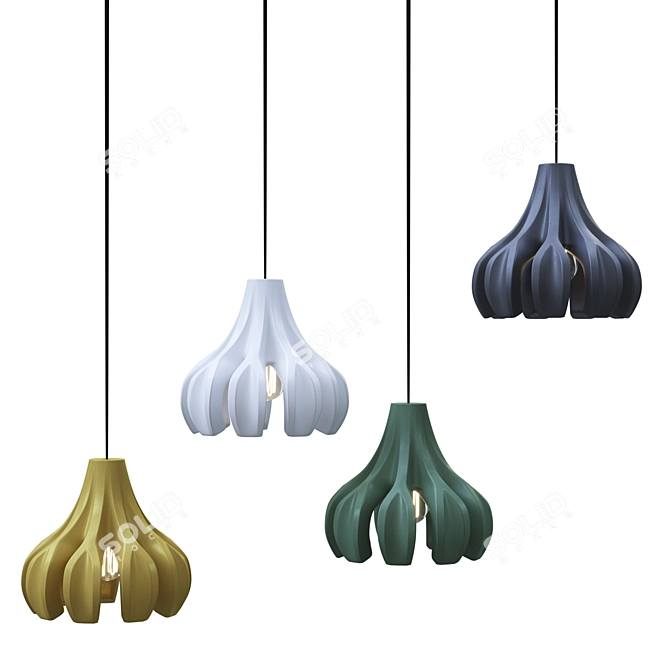 Colorful Pendant Lamp Collection: Java 3D model image 4