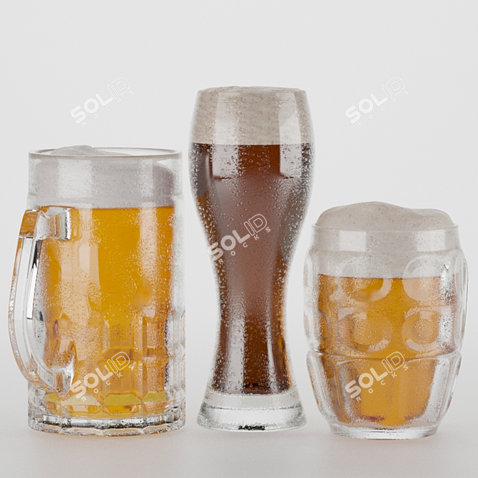 Sip in Style with Beer Mugs 3D model image 3
