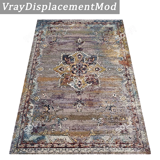 High Quality Carpets Set: 3 Different Variants 3D model image 3