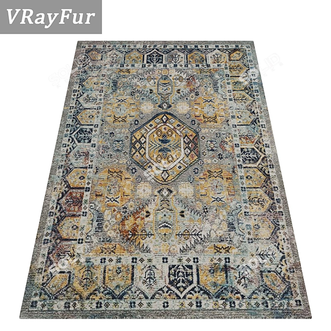 High-Quality Carpet Set 3D model image 2