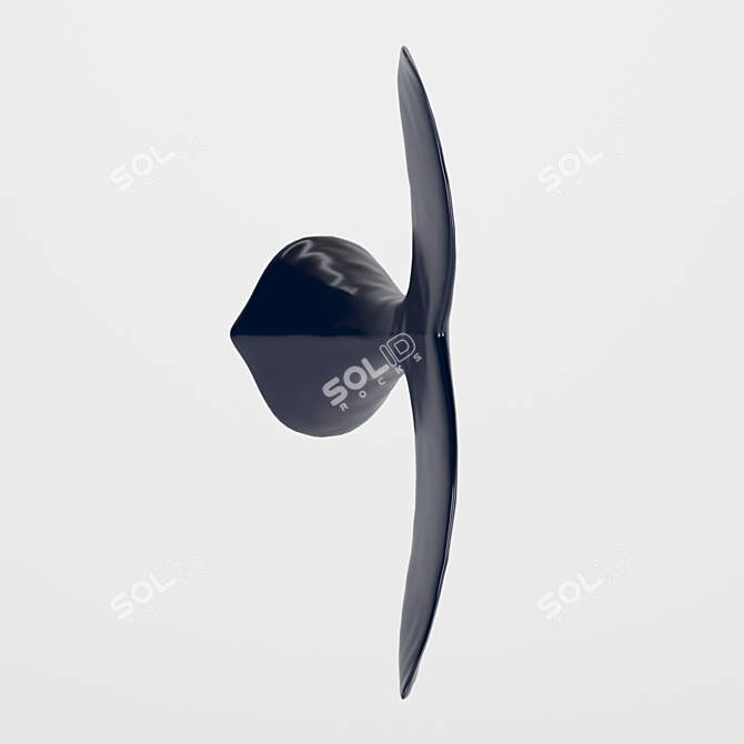 Metal Whale Tail Wall Decor - Chehoma 3D model image 1