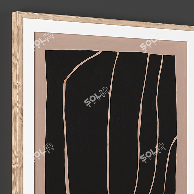 Modern Triptych Frames Set 3D model image 3