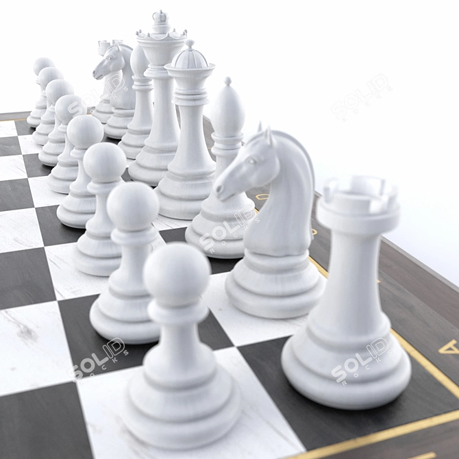 Strategic Battle: Classic Chess 3D model image 3