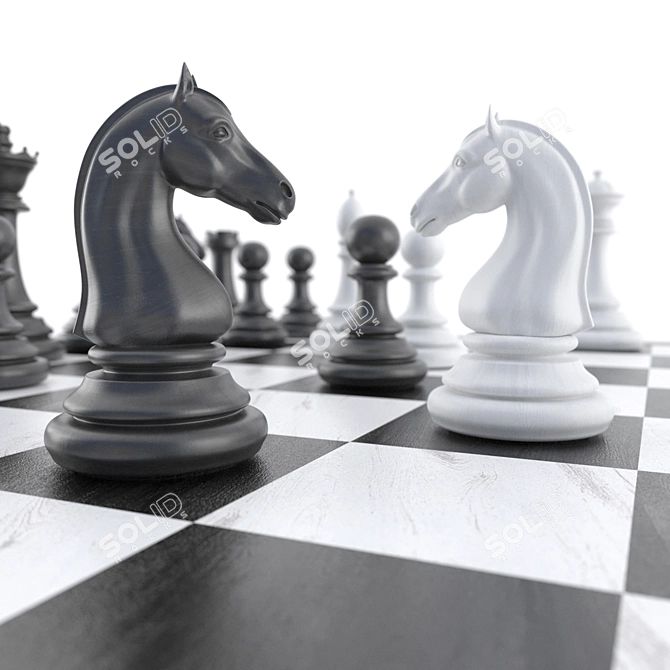 Strategic Battle: Classic Chess 3D model image 7