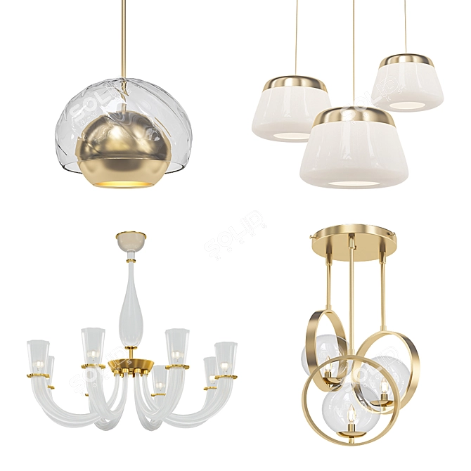 Modern Chandelier Collection 3D model image 1
