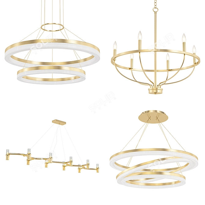 Modern Chandeliers Collection 3D model image 1