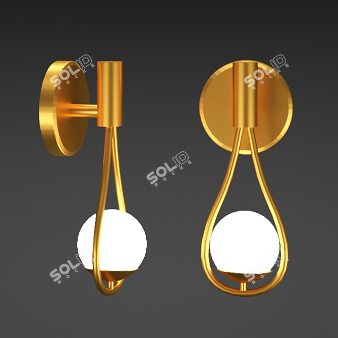 Nordic Glass Ball LED Chandelier 3D model image 2