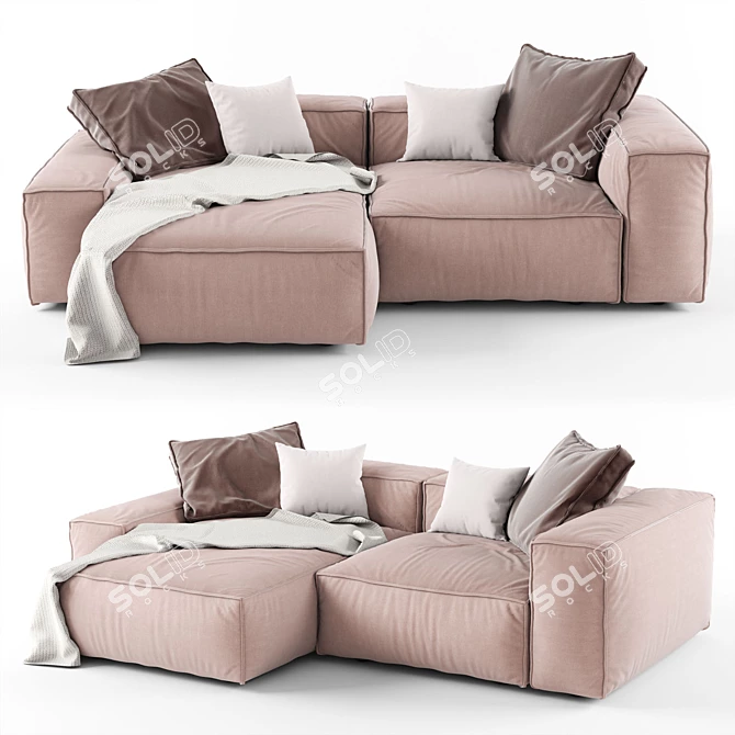 Modern Modular Sofa 3D model image 1