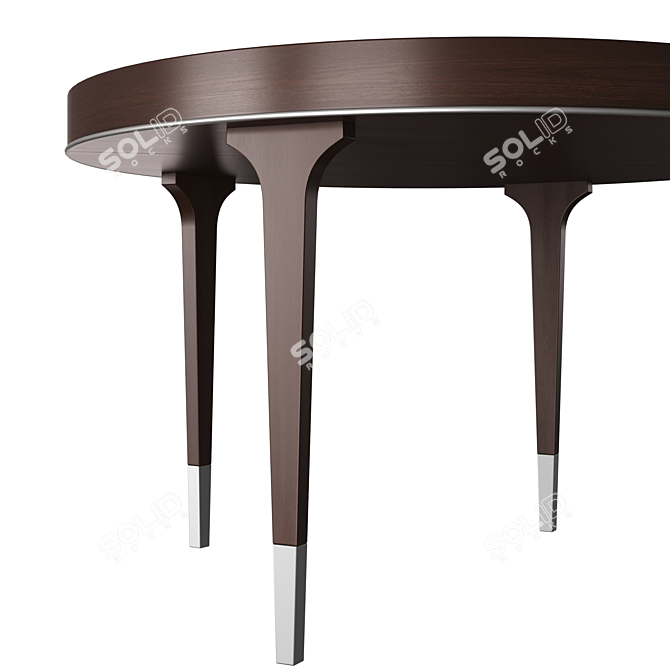 Elegant Grand Classic Round Dining Table 3D model image 2